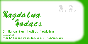 magdolna hodacs business card